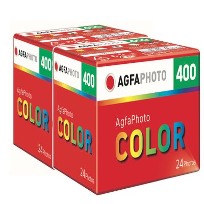 AgfaPhoto Color 400-24 3/4-Inch Film with Storage Bag Pack of 2
