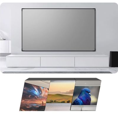 NILZA Projector Screen Fixed Frame Projection Screen 60in Wall Mount Movie Screen Grey Projector Screen for Indoor Home Theater 3.5X Gain 4K/8K Ultra HD(60in-16:9)