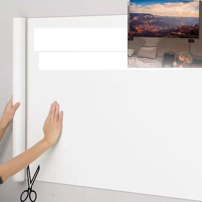 NILZA Cling Film Projection Screen HD Electrostatic Projection Screen Wall Protector Film Projection Film Portable Movie Screen for Home Cinema Office Presentation - Croppable(120x500cm/47.2x196.8in)
