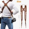 Cocoarm Double Shoulder Camera Strap Adjustable Dual Leather Double Shoulder Camera Harness Accessory for 2 Cameras view 4