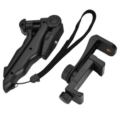 BTSEURY Phone Holder, Foldable Adjustable Universal Phone Tripod Handheld Stabilizer, Hand Grip Mount for Smartphone