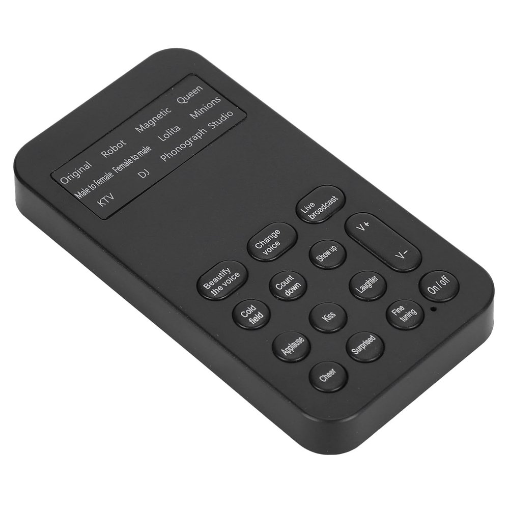 Akozon Universal Mini Sound Card, Male to Female Voice Changer for Gaming, Live Broadcast, Phone and Computer