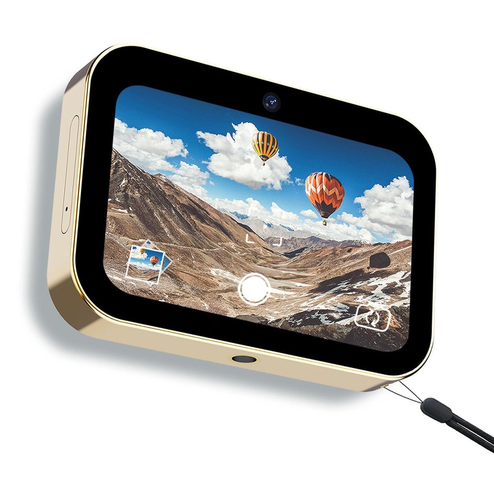 64MP 4K Digital Camera, 10x Telephoto, 120 Degree Wide Angle, 3 Inch Touchscreen, HD Photography, 3600mAh,Support Live Streaming, OTG Connection, Music Playback (Gold)