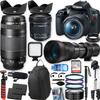 Canon EOS Rebel T7 w/18-55mm and 75-300mm Lenses+420-800 Telephoto preset Lens, Tripod+PRO Accessory Bundle (30+Items) (Renewed) view 1