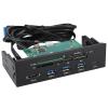 Akozon Multifunctional 5.25inches Internal Card Reader Front Panel for PC - High Speed USB 3.0 Interface with 6 Card Slots, Supports Most Common Formats view 2