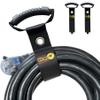 Easy-Carry Wrap-It Storage Straps - 22" (2-Pack) Black with Grommet - Extension Cord Holder Organizer for Garden Hose Storage Cord Straps view 1