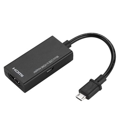 Akozon 1080P Micro USB to Adapter for - 8 Channel Stereo Sound 5pin Video Converter Cable for HD TV Compatible with, Motoroia