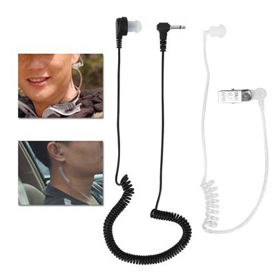 Akozon 3.5mm Mono ListenOnly Surveillance Acoustic Tube Earpiece, AntiRadiation Headset Compatible for Radios, Nano, MP3, Cellphone, CD, FM and AM Radio