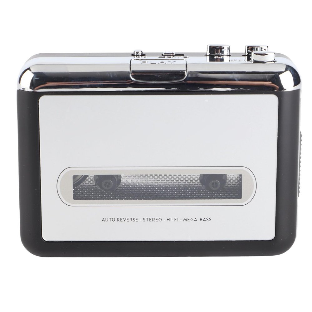 Akozon Portable USB Cassette Tape to PC MP3 CD Switcher Converter Audio Music Player with Headphones, Cassette to MP3 Converter