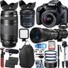 Canon 4000D/EOS Rebel T100 w/18-55mm and 75-300mm Lenses+420-800 Telephoto preset Lens, Tripod+PRO Accessory Bundle (30+Items) (Renewed) view 1
