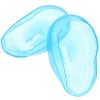 Angoily Ear Protection Tools 2Pcs Silicone Ear Covers for Hair Dye Waterproof Heat Resistant Covers for Hair Dryer and Shower 3.14X1.77X0.98 Inches Blue view 1