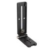 Asixxsix Folding L Shaped Vertical Quick Release Plate with Cold Shoe for Tripod, Ball Head, Mic, Fill Light, Aluminum Alloy DSLR Camera L Bracket, 38mm Universal for Arca Port view 1