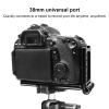Asixxsix Folding L Shaped Vertical Quick Release Plate with Cold Shoe for Tripod, Ball Head, Mic, Fill Light, Aluminum Alloy DSLR Camera L Bracket, 38mm Universal for Arca Port view 3