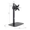 Monitor Arm Gas Single Monitor Stand Fits Most 14"-32" Screens, Free Standing Steel Monitor Mount Adjustable Monitor Desk Stand Hold up to 18.7lbs, VESA Mount 75/100mm Monitor Desk Mount(Black) view 2