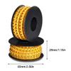 10Pcs Cable Identification Wire, PVC Oil Proof Clear Markings Non Slip 0 to 9 Concave Number Tube for Electronic Computers (1.5m) view 2