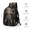 BTCOWZRV Backpack Travel Laptop Backpack for Men Women Elephant Black Casual Daypack Adjustable Lightweight Computer Bag view 2