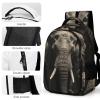 BTCOWZRV Backpack Travel Laptop Backpack for Men Women Elephant Black Casual Daypack Adjustable Lightweight Computer Bag view 4