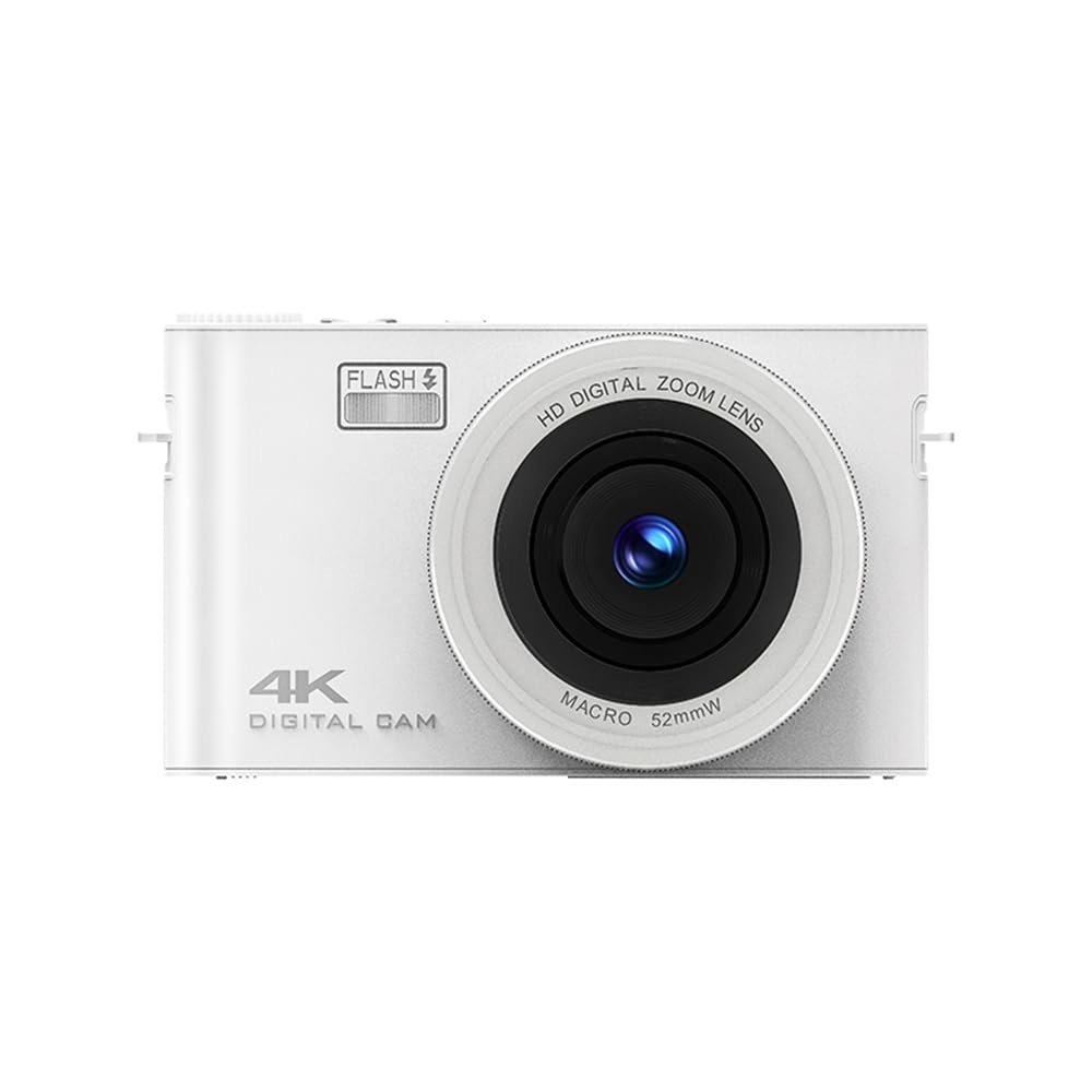 Andoer 4K Digital Camera Digital Video Camera 64MP 3 Inch IPS Touch Panel Auto Focus 18X Digital Zoom Built-in Flash Battery Anti-Shake MP3 Music Playing Birthday Festival Gift for Students Teenagers
