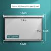 60"/72" HD Manual Projector Screen, Wall Mounted 4K HD Projection Screen, Pull Down Wrinkle-Free Screen 4:3/16:9 Aspect Ratio, with Soft Close Mechanism & Stainless Steel Casing(4:3,72 inches) view 2