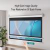 60"/72" HD Manual Projector Screen, Wall Mounted 4K HD Projection Screen, Pull Down Wrinkle-Free Screen 4:3/16:9 Aspect Ratio, with Soft Close Mechanism & Stainless Steel Casing(4:3,72 inches) view 3