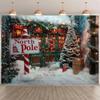 5x3ft North Pole Christmas Photography Background Candy House Fairytale World Children Birthday Backdrop Shop Children Winter Outdoor Photo Studio view 1