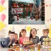 5x3ft North Pole Christmas Photography Background Candy House Fairytale World Children Birthday Backdrop Shop Children Winter Outdoor Photo Studio view 4