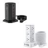 10ft Extension Cord Power Strip Tower, NTONPOWER Flat Plug Surge Protector + NTONPOWER Power Strip Tower with USB C Ports, 1080 Joules Surge Protector Tower view 1