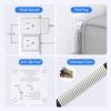 10ft Extension Cord Power Strip Tower, NTONPOWER Flat Plug Surge Protector + NTONPOWER Power Strip Tower with USB C Ports, 1080 Joules Surge Protector Tower view 3