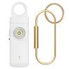 ANKOSHUN Rechargeable Personal Alarm for Women - Christmas Birthday Gifts for Women, Daughter, College Student, Teen Girl, Elders, Kids, Siren Alarm, Safety Keychain, USB Charging, White view 1