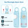 ANKOSHUN Rechargeable Personal Alarm for Women - Christmas Birthday Gifts for Women, Daughter, College Student, Teen Girl, Elders, Kids, Siren Alarm, Safety Keychain, USB Charging, White view 2