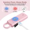 ANKOSHUN Rechargeable Personal Alarm for Women - Christmas Birthday Gifts for Women, Daughter, College Student, Teen Girl, Elders, Kids, Siren Alarm, Safety Keychain, USB Charging, White view 3