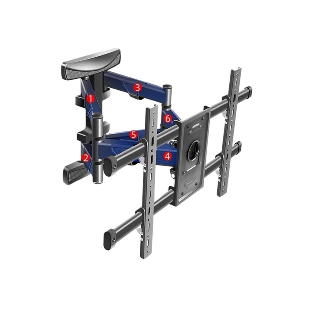 LHXEQJAM 37-80 Inch 6 Arm Plasma TV Wall Mount Full Motion Tilt Bracket Frame Swivel Bracket for TV Storage Box DYQ8