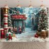 10x8ft Christmas Photography Backgrounds North Pole Candy Land Girl Portrait Backdrop Shop Children Winter Outdoor New Year's Eve Party Supplies view 1