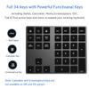 Tophot Bluetooth Number Pad, Wireless Numeric Keypad, USB-C Rechargeable External 34-Keys Numpad, Financial Data Entry Keyboard for iMac, MacBook Air/Pro, PC Desktop, Laptop Notebook view 3