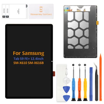 A-MIND for Samsung Galaxy Tab S9 FE Plus 12.4" LCD Replacement Display S9 FE+ SM-X610 SM-X616 Screen Replacement Touch Screen Digitizer Assembly Glass Repair Parts