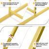 COLRASN Wedding Arch Backdrop Stand Set of 2 Gold Metal Balloon Arch Stand 7.2FT & 6.6FT Backdrop Frame for Birthday Party Wedding Ceremony Graduation Bridal Baby Shower Event Decor view 2