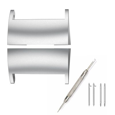 Gheper 18MM Metal Connectors Compatible with Fitbit Charge 4/Charge 3/SE Accessory Watch Band DIY Adapters,Stainless Steel Connector Replacement for Charge3/Charge4 Wristband Strap