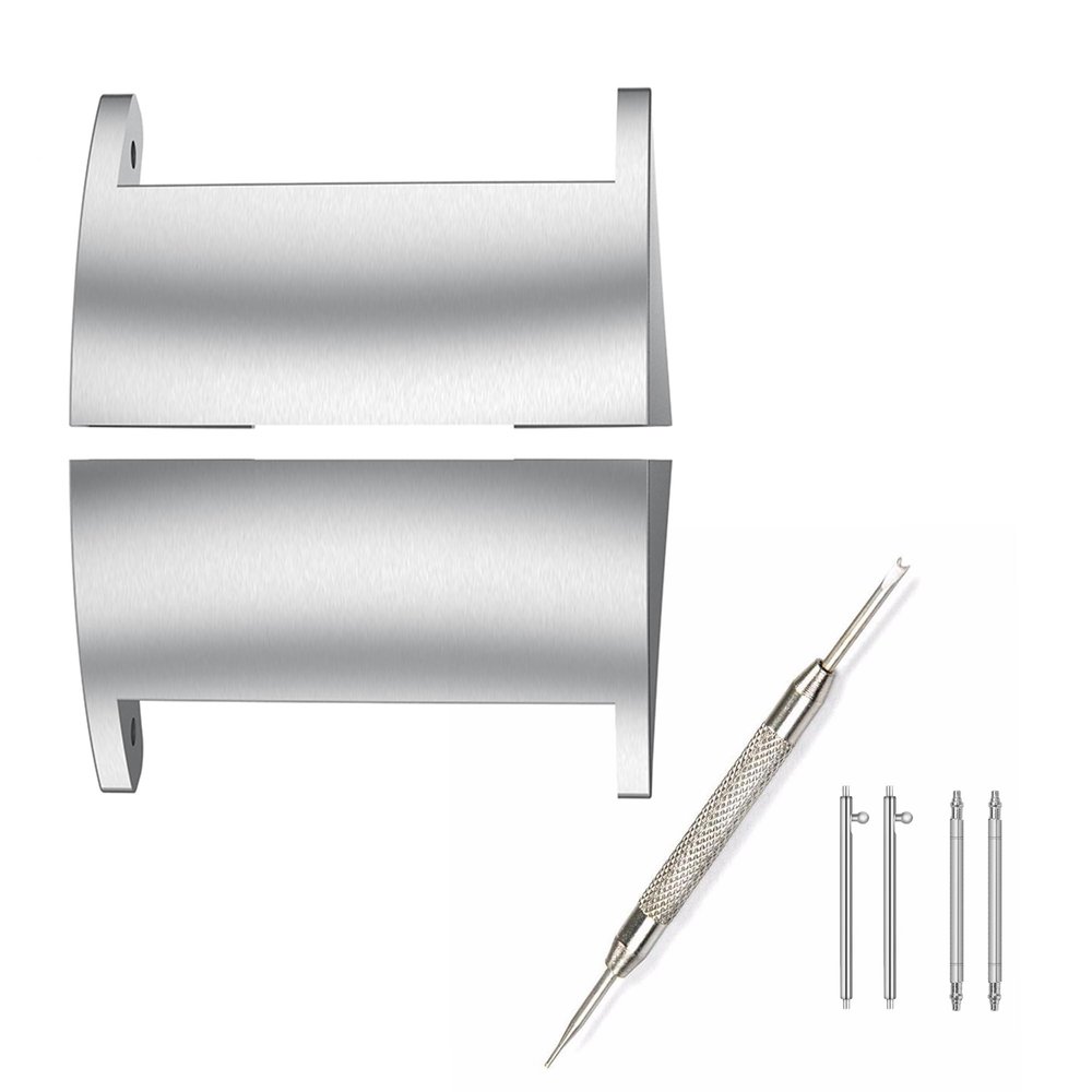 Gheper 18MM Metal Connectors Compatible with Fitbit Charge 4/Charge 3/SE Accessory Watch Band DIY Adapters,Stainless Steel Connector Replacement for Charge3/Charge4 Wristband Strap