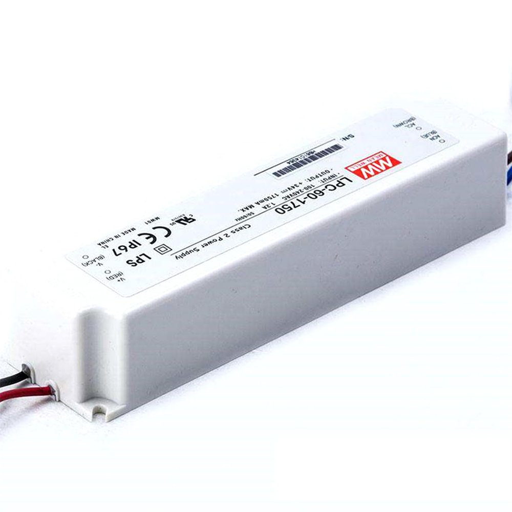 TorqCali LPC-60-1750 60W Single Output IP67 Waterproof LED Driver Power Supply for Industrial and Outdoor Lighting Applications