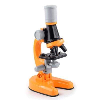 Biological Microscope 1200X Science Educational LED Kit Lab Home Microscope (Color : Orange, Size : 1200X) (Orange 1200X)
