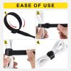 6 Inch Cable Connection Organizer, 2024 New Reusable Cable Connections, Adjustable Cable Straps, Multi-purpose Hook Loop Cable Management Wire Ties for Organizing Home and Office(70pcs) view 4