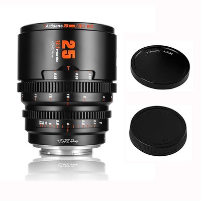 7Ar tisans 25mm T2.1 Cine Lens for Fuji X Mount Mirrorless Cameras,Large Aperture Cinematic Film Lens for Fujifilm XM-H/XP/XE/XA/XT/XS Series