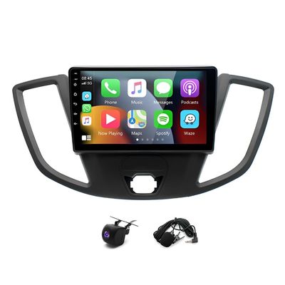 ikasus with Wireless Car Stereo with CarPlay/Android Auto for Fo-rd Transit 2013-2019,9" Touchscreen Car Audio Receivers GPS Navi Multimedia Player FM Radio Mirror Link Bluetooth WiFi Backup Camera