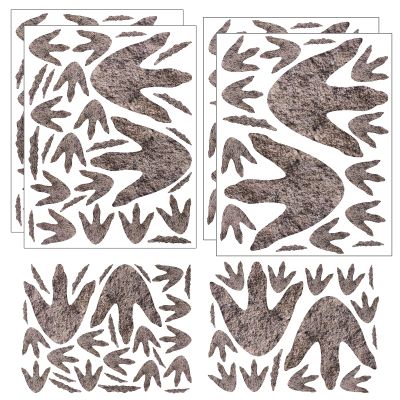 90pcs Dinosaur Footprint Decals, Dinosaur Dcor Realistic Peel and Stick Dino Track Stickers Removable Dinosaur Stickers Footprint for Boys, Baby, Teens, Bedroom, Nursery