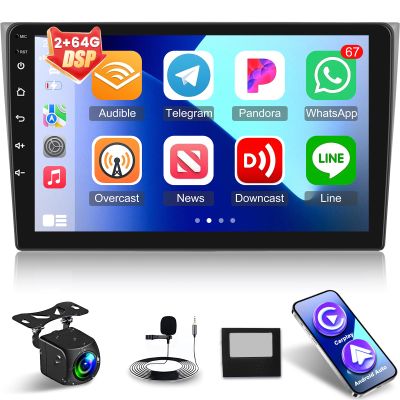 [2+64G] for Mazda CX9 CX-9 CX 9 2006-2016 Android Radio, 10.1 inch IPS Toushscreen Aftermarket Radio - Wireless Carplay and Android Auto, Mirror Link, WiFi, GPS, SWC + AHD Backup Camera + Canbus