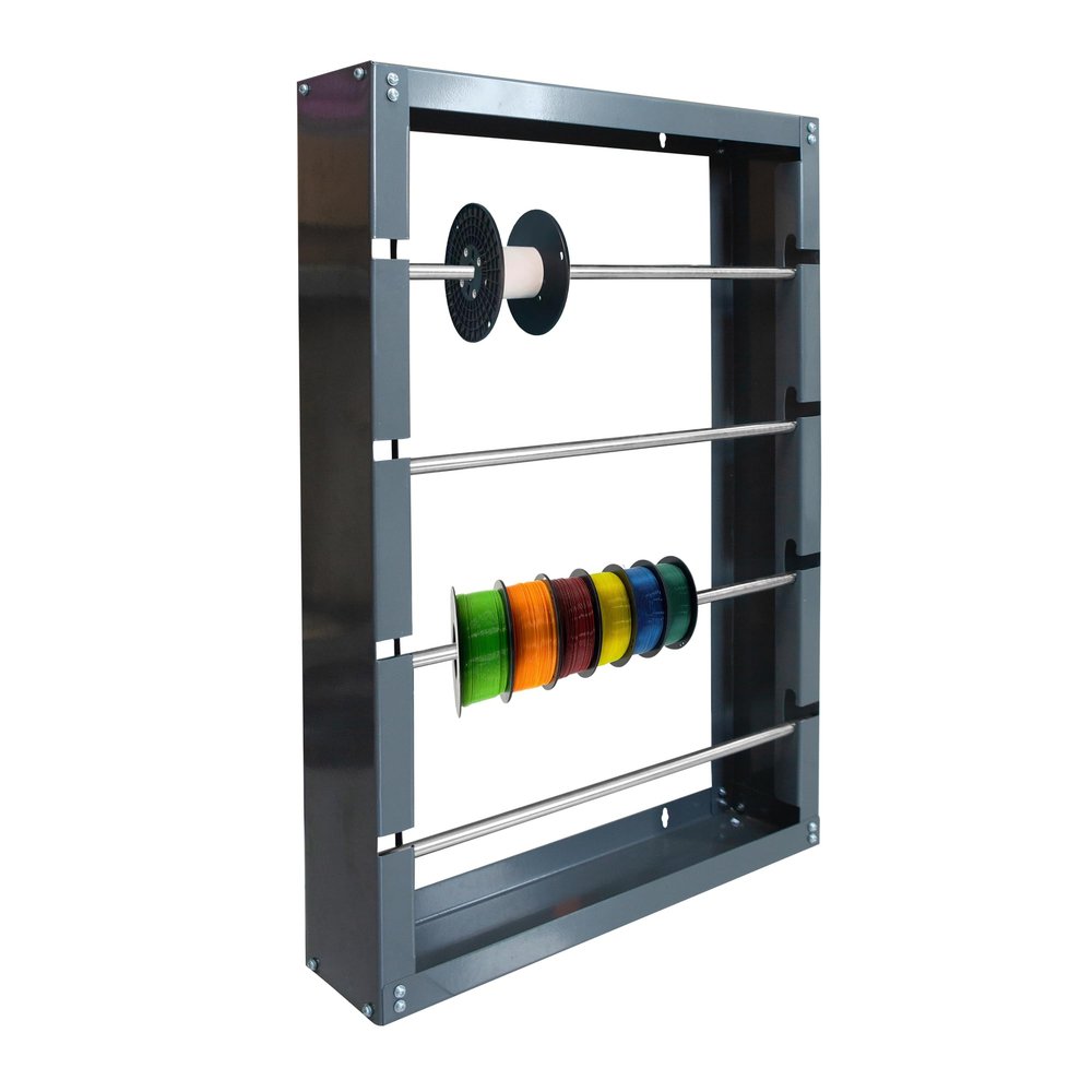THUNDERBAY Wire Spool Rack Cold-Rolled Steel Wire/Cable Dispenser with 4 Adjustable Rods - Superior Strength Wall Mounted Spool Storage Rack Wire Holder for Electrical, Industrial & Retail Use