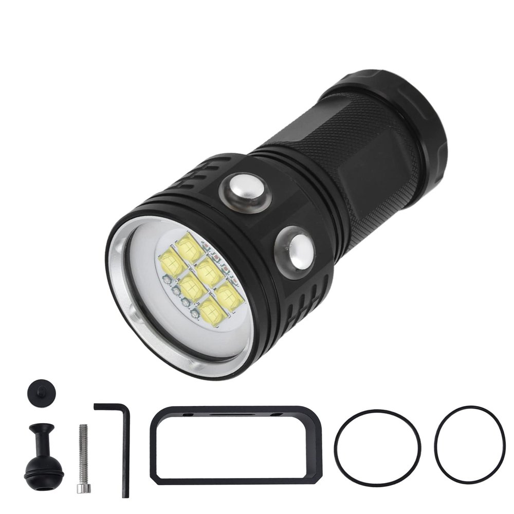 Submersible Flashlight Aluminum Alloy Material Ideal for Professional Underwater Photography