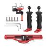 Andoer Dual Handle Camera Diving Rig Handheld Underwater Tray Stabilizer Adjustable Camera Diving Housing Bracket Replacement for GoPro Canon Sony Nikon DSLR Camera with Shutter Release Lever view 3