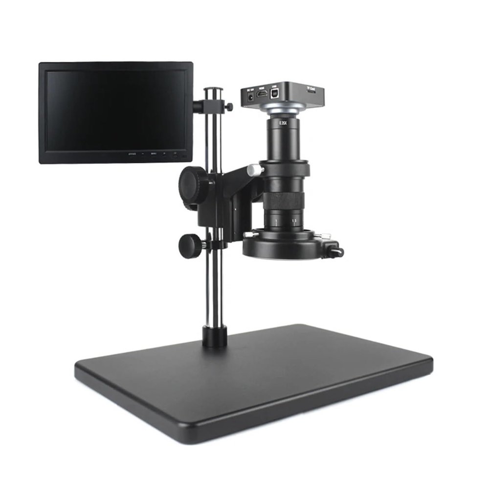 LIUZHENZHEN 38MP 2K 1080P Electronic Video Microscope HDMI USB Camera 120X 180X 300X C-Mount Lens Magnifier for Phone Welding Repair(Brown,300X)