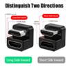 AGVEE 2 Pack (Long Side Inward) 180 Degree Angled HDMI Male to HDMI Female Adapter, U-Shaped 8K@60HZ Converter Coupler Connector Extender for Portable Display Monitor Accessories, Black view 3